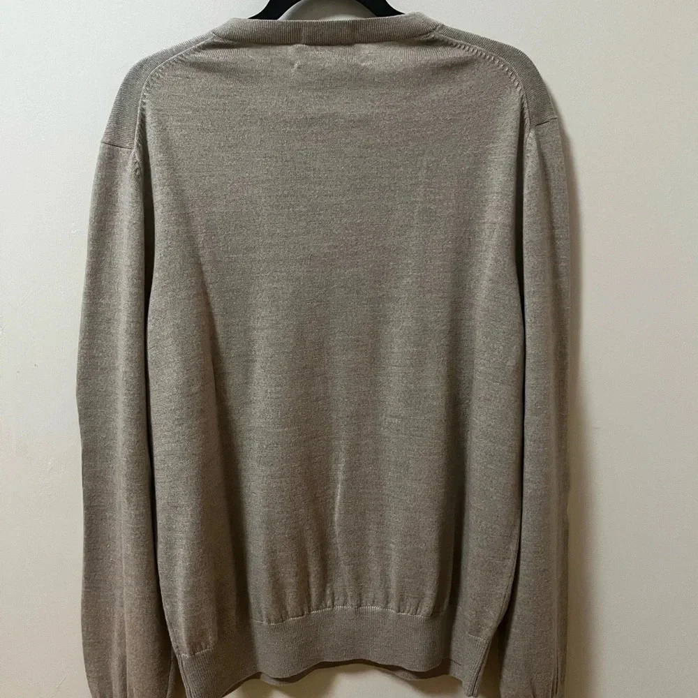 Fairway & Greene 100% Italian Merino Wool Pull Over V-Neck Sweater- Size Large